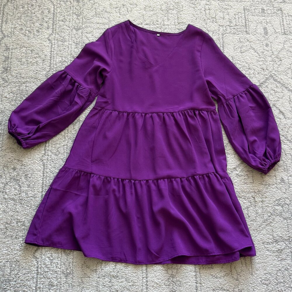 Size Small Purple Long Sleeve Dress